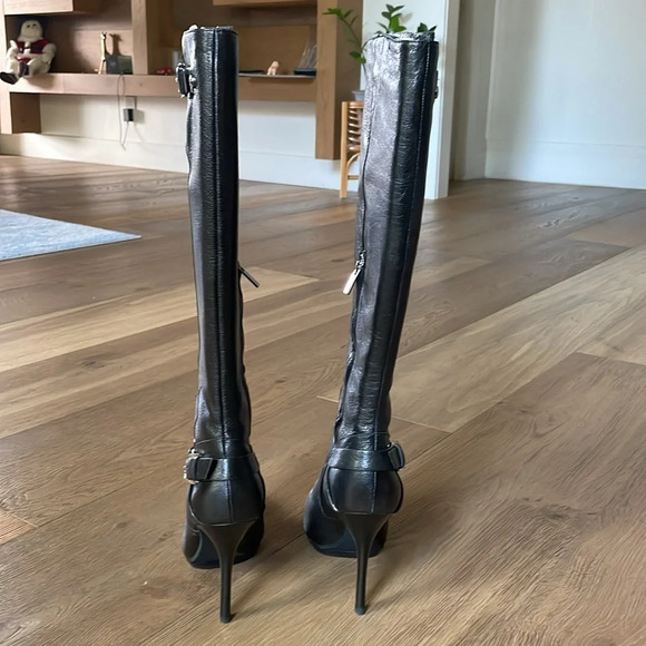 Michael Kors Cheyenne Leather Boot Black Size 8.5 - Picture 5 of 16